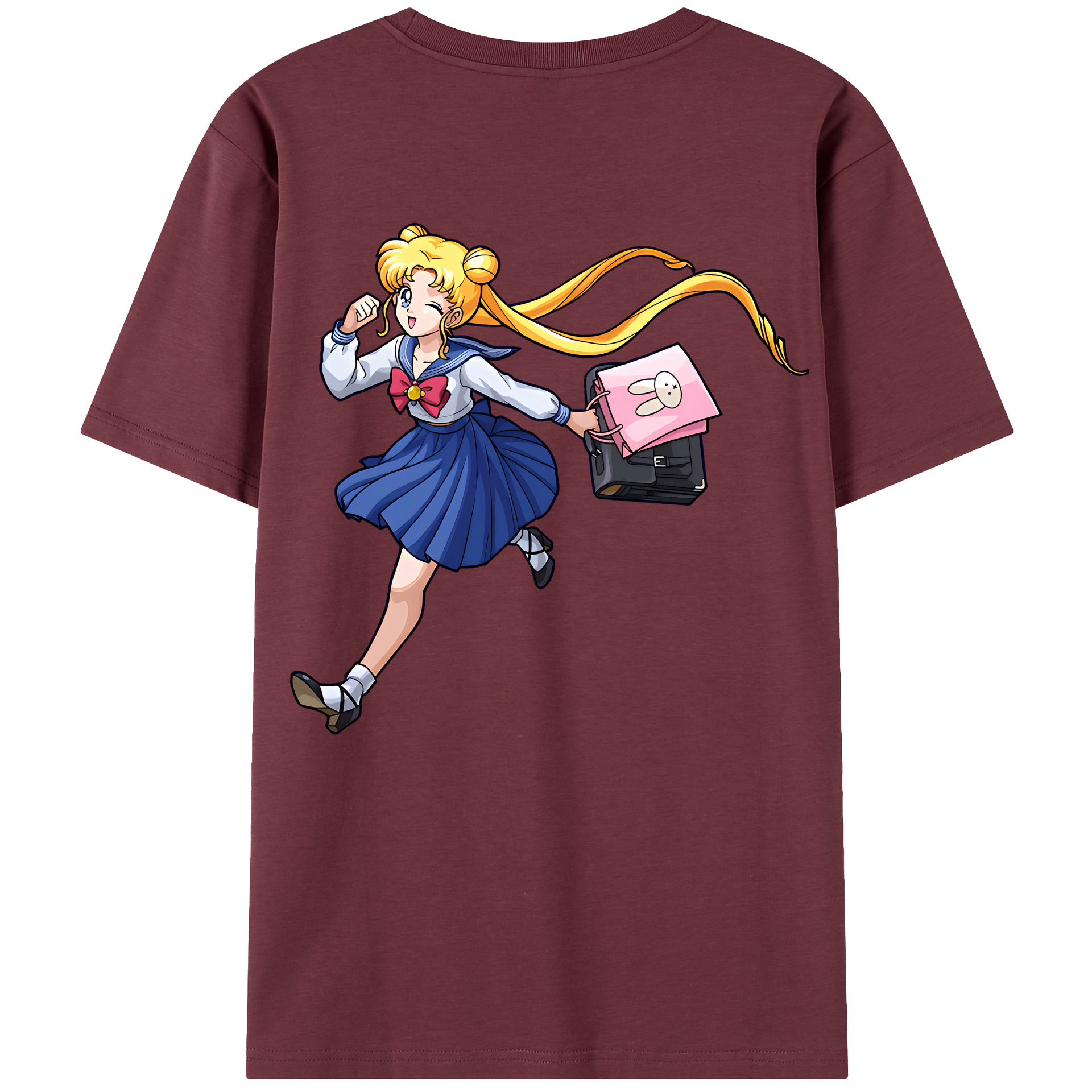 （画像用） 美少女戦士セーラームーン 愛野 美奈子 あいの みなこ Sailor Moon Aino Minako 綿100％半袖Tシャツ（背面プリント）
